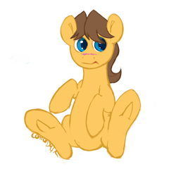 Size: 500x500 | Tagged: safe, artist:cottonsulk, imported from derpibooru, caramel, earth pony, pony, male, simple background, solo, stallion, white background