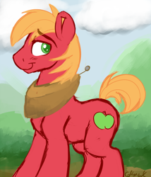 Size: 500x584 | Tagged: safe, artist:cottonsulk, imported from derpibooru, big macintosh, earth pony, pony, male, solo, stallion