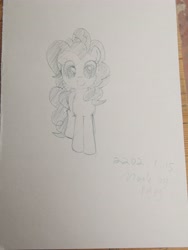 Size: 3840x5120 | Tagged: safe, artist:azhu, imported from derpibooru, pinkie pie, earth pony, pony, front view, smiling, solo, traditional art, walking