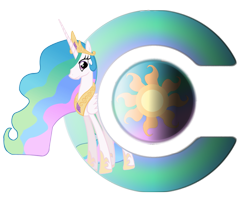 Size: 1403x1118 | Tagged: safe, anonymous artist, derpibooru exclusive, imported from derpibooru, princess celestia, alicorn, c, celestia (program), cutie mark, female, mare, namesake, parody, photoshop, princess celestia's cutie mark, pun, simple background, solo, sun, transparent background, vector used, visual pun