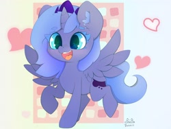 Size: 4000x3000 | Tagged: safe, artist:zokkili, imported from derpibooru, princess luna, alicorn, pony, crown, female, filly, foal, heart, jewelry, regalia, solo, woona, younger