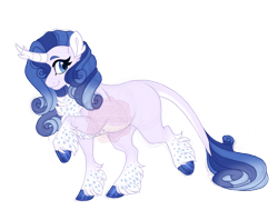 Size: 2900x2300 | Tagged: safe, artist:gigason, imported from derpibooru, oc, oc only, oc:erminea, classical unicorn, pony, unicorn, cloven hooves, ear fluff, female, horn, leonine tail, magical lesbian spawn, mare, multiple horns, offspring, parent:bori the reindeer, parent:rarity, simple background, solo, transparent background, unshorn fetlocks