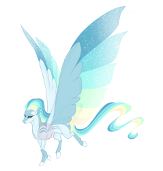 Size: 4500x4700 | Tagged: safe, artist:gigason, imported from derpibooru, oc, oc only, oc:thunderbolt, pegasus, pony, colored wings, female, mare, multicolored wings, offspring, parent:rainbow dash, simple background, solo, transparent background, wings