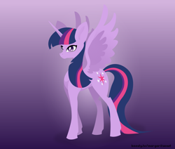 Size: 2600x2200 | Tagged: safe, artist:margaritaenot, imported from derpibooru, twilight sparkle, alicorn, pony, gradient background, solo, twilight sparkle (alicorn), vector