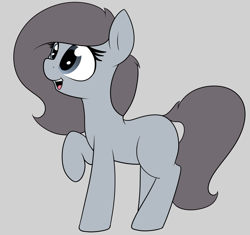 Size: 2048x1923 | Tagged: safe, artist:axlearts, oc, oc only, oc:delpone, earth pony, pony, female, mare, open mouth, raised hoof, simple background, solo