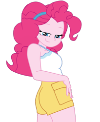 Size: 1440x1760 | Tagged: safe, artist:gmaplay, imported from derpibooru, pinkie pie, human, equestria girls, ass, balloonbutt, butt, female, seductive, seductive pose, simple background, solo, transparent background