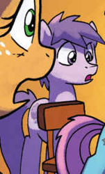 Size: 173x287 | Tagged: safe, artist:tonyfleecs, idw, imported from derpibooru, applejack, earth pony, pony, from the shadows, spoiler:comic, spoiler:comic51, comic, cute, female, jacaranda, lavender blossom, mare, official comic