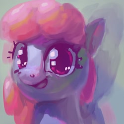 Size: 2048x2048 | Tagged: safe, artist:mandumustbasukanemen, imported from derpibooru, rainbowshine, pegasus, pony, bust, female, looking at you, mare, portrait, smiling, smiling at you, solo