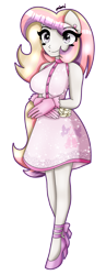 Size: 1382x3578 | Tagged: safe, artist:dazzlingmimi, imported from derpibooru, dainty dove, dane tee dove, anthro, clothes, dress, female, simple background, solo, transparent background