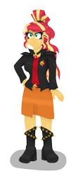 Size: 2800x6300 | Tagged: safe, artist:dazzlingmimi, imported from derpibooru, sunset shimmer, human, equestria girls, alternate hairstyle, alternate universe, dazzleverse, female, gem, simple background, siren gem, solo, transparent background