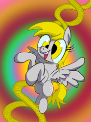 Size: 1798x2418 | Tagged: safe, artist:ja0822ck, imported from derpibooru, derpy hooves, pegasus, pony, double helix, gradient background, solo