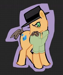 Size: 1046x1245 | Tagged: safe, artist:rennynation, imported from derpibooru, heisenbuck, earth pony, pony, breaking bad, clothes, hat, heisenberg, ponified, shirt, solo, walter white