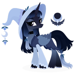 Size: 1920x1819 | Tagged: safe, artist:kabuvee, imported from derpibooru, oc, alicorn, pony, alicorn oc, female, hat, horn, mare, simple background, solo, transparent background, wings, witch hat