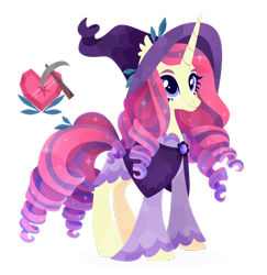 Size: 1920x1976 | Tagged: safe, artist:kabuvee, imported from derpibooru, oc, pony, unicorn, female, hat, mare, simple background, solo, transparent background, witch hat