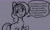 Size: 2131x1285 | Tagged: safe, anonymous artist, imported from derpibooru, part of a set, sunny starscout, earth pony, pony, series:anorexic sunny, anorexic, concave belly, female, g5, looking back, mare, monochrome, open mouth, open smile, part of a series, raised hoof, ribcage, ribs, skinny, smiling, speech bubble, starvation, talking, talking to viewer, thin