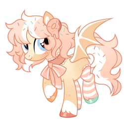 Size: 1280x1262 | Tagged: safe, artist:dilfistic, imported from derpibooru, oc, oc only, oc:sugar sprinkles, bat pony, pony, base used, clothes, female, mare, simple background, socks, solo, striped socks, transparent background