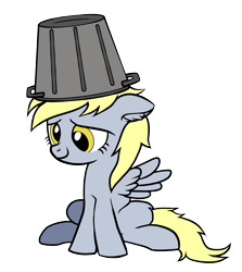 Size: 4000x4493 | Tagged: safe, artist:buttercupsaiyan, imported from twibooru, derpy hooves, pony, cute, female, filly, head, image, png, trashcan, vector