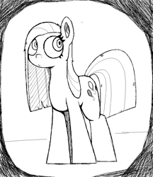 Size: 910x1054 | Tagged: safe, artist:pizzahutjapan, imported from derpibooru, pinkie pie, earth pony, pony, female, mare, monochrome, ms paint, pinkamena diane pie, simple background, solo