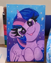 Size: 1663x2057 | Tagged: safe, artist:lbrcloud, imported from derpibooru, twilight sparkle, alicorn, pony, cute, smiling, solo, traditional art, twiabetes, twilight sparkle (alicorn)