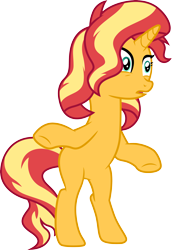 Size: 3000x4353 | Tagged: safe, artist:cloudy glow, imported from derpibooru, sunset shimmer, pony, unicorn, equestria girls, equestria girls series, forgotten friendship, bipedal, female, mare, simple background, solo, transparent background, vector