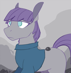 Size: 580x594 | Tagged: safe, artist:cottonsulk, imported from derpibooru, maud pie, earth pony, pony, boulder (g4), male, maulder berry, missing cutie mark, nudity, rule 63, sheath, solo, stallion
