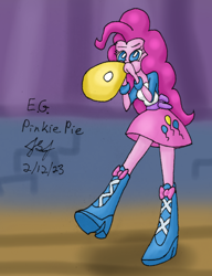 Size: 708x920 | Tagged: safe, artist:jobeeseverafter, artist:jobeevrai, imported from derpibooru, pinkie pie, human, equestria girls, balloon, blowing up balloons, clothes, female, inflating, skirt, solo