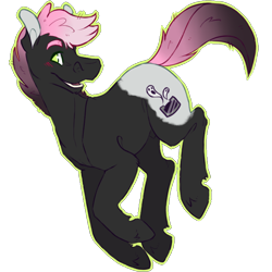 Size: 700x700 | Tagged: safe, artist:knifebun, imported from derpibooru, oc, oc only, oc:soulful inkwell, earth pony, pony, male, nudity, sheath, simple background, solo, stallion, transparent background