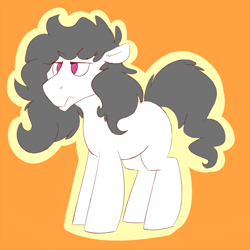 Size: 600x599 | Tagged: safe, artist:cottonsulk, imported from derpibooru, oc, oc only, earth pony, pony, male, orange background, simple background, solo, stallion