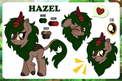 Size: 1200x798 | Tagged: safe, artist:jennieoo, imported from derpibooru, oc, oc only, kirin, pony, cute, happy, looking at you, one eye closed, reference, reference sheet, show accurate, smiling, smiling at you, solo, vector, wink, winking at you