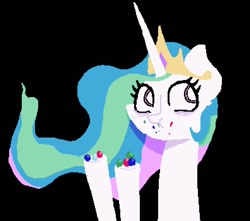 Size: 792x699 | Tagged: safe, artist:marshmallowhors, imported from derpibooru, princess celestia, alicorn, pony, black background, female, mare, simple background, solo