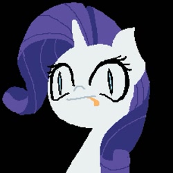 Size: 685x685 | Tagged: safe, artist:marshmallowhors, imported from derpibooru, rarity, pony, unicorn, black background, derp, female, mare, simple background, solo