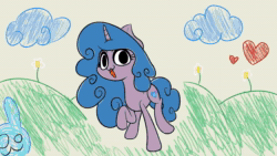 Size: 1920x1080 | Tagged: safe, artist:marshmallowhors, imported from derpibooru, izzy moonbow, sunny starscout, earth pony, pony, unicorn, absurd file size, animated, bipedal, cute, dancing, emoji, female, g5, helmet, implied pipp petals, irrational exuberance, izzybetes, kirby (series), kirby's dream course, looking at you, mare, music, omegalul, skateboard, smiling, solo, solo focus, sound, sunglasses, webm