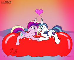 Size: 4094x3308 | Tagged: safe, artist:rupertbluefox, derpibooru exclusive, imported from derpibooru, princess cadance, shining armor, alicorn, pony, unicorn, cheek squish, cheek to cheek, couple, cute, cutedance, female, fetish, heart, hearts and hooves day, high res, holiday, inflatable, inflatable fetish, inflatable raft, lying down, male, mare, married couple, one eye closed, open mouth, open smile, prone, raft, shining adorable, shiningcadance, shipping, smiling, squishy cheeks, stallion, straight, valentine's day, water