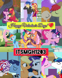 Size: 2458x3072 | Tagged: safe, edit, edited screencap, editor:itsmgh1203, imported from derpibooru, screencap, applejack, big macintosh, bright mac, flash sentry, fluttershy, hitch trailblazer, night light, pear butter, pinkie pie, princess cadance, rainbow dash, rarity, shining armor, sugar belle, sunny starscout, sunset shimmer, twilight sparkle, twilight velvet, alicorn, earth pony, human, pegasus, pony, unicorn, a canterlot wedding, a trivial pursuit, do it for the ponygram!, equestria girls, equestria girls series, made in manehattan, may the best pet win, once upon a zeppelin, season 2, season 5, season 7, season 9, the big mac question, the perfect pear, spoiler:eqg series (season 2), spoiler:g5, spoiler:my little pony: tell your tale, spoiler:s09, spoiler:tyts01e25, ^^, apple, apple tree, applejack's hat, barrel, bell, boop, brightbutter, camera, clothes, cowboy hat, cute, cutie mark on clothes, diapinkes, eyes closed, female, flashimmer, floppy ears, flutterdash, flying, g5, geode of empathy, grin, hat, holiday, hug, intertwined trees, jewelry, kissing, leather, leather vest, lesbian, magical geodes, male, mane six, mare, mare in the moon, moon, my little pony: tell your tale, necklace, night, nightvelvet, noseboop, one eye closed, pear tree, pony partay, rarijack, shiningcadance, shipping, smiling, spread wings, stallion, straight, sugarmac, sunglasses, sunnyhitch, text, tree, twilight sparkle (alicorn), twinkie, valentine, valentine's day, vest, wings, wink