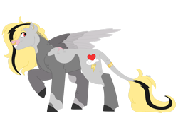 Size: 1280x854 | Tagged: safe, artist:itstechtock, imported from derpibooru, oc, oc:thunder storm, pegasus, pony, female, mare, missing wing, nose piercing, nose ring, piercing, simple background, solo, transparent background