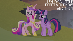 Size: 1920x1080 | Tagged: safe, edit, edited screencap, editor:quoterific, imported from derpibooru, screencap, princess cadance, twilight sparkle, alicorn, pony, three's a crowd, twilight sparkle (alicorn)