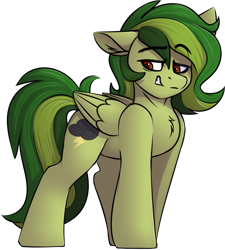 Size: 937x1039 | Tagged: safe, artist:notetaker, imported from derpibooru, oc, oc only, oc:thundercloud, pegasus, pony, chest fluff, eyebrows, eyebrows visible through hair, grin, raised eyebrow, simple background, smiling, smirk, solo, transparent background