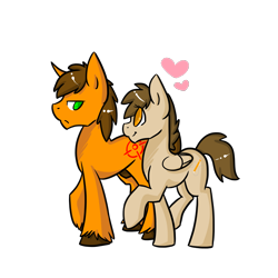 Size: 1000x1000 | Tagged: safe, artist:sinclair2013, imported from derpibooru, oc, oc only, oc:sinclair, oc:straight shot, pony, unicorn, duo, female, male, mare, nudity, rule 63, sheath, shipping, simple background, stallion, straight, transparent background