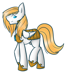 Size: 900x1000 | Tagged: safe, artist:sinclair2013, imported from derpibooru, oc, oc only, oc:iceshine, pegasus, pony, armor, male, nudity, raised leg, sheath, simple background, solo, stallion, transparent background