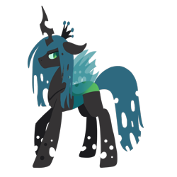 Size: 900x900 | Tagged: safe, artist:sinclair2013, imported from derpibooru, queen chrysalis, changeling, changeling queen, female, simple background, solo, transparent background