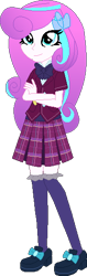 Size: 172x542 | Tagged: safe, artist:sir-leximillion, imported from derpibooru, princess flurry heart, human, equestria girls, clothes, crossed arms, crystal prep, crystal prep academy, crystal prep academy uniform, equestria girls-ified, long socks, older, older flurry heart, school uniform, simple background, socks, solo, thigh highs, transparent background