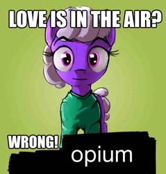 Size: 779x815 | Tagged: safe, artist:uteuk, imported from derpibooru, oc, oc only, oc:natrix capefiv, earth pony, pony, female, impact font, looking at you, mare, meme, ponified meme