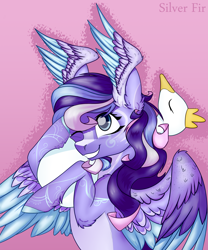 Size: 5000x6000 | Tagged: safe, artist:silverfir, imported from derpibooru, oc, bird, goose, pegasus, pony, pattern, smiling, solo, toy