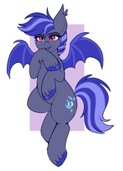 Size: 603x836 | Tagged: safe, artist:lulubell, imported from derpibooru, oc, oc only, oc:night watch, bat pony, female, simple background, solo, white background