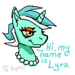 Size: 462x462 | Tagged: safe, artist:bigrigs, imported from derpibooru, lyra heartstrings, unicorn, eyeshadow, jewelry, makeup, necklace, pearl necklace, simple background, solo, white background