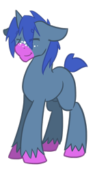 Size: 500x900 | Tagged: safe, artist:sinclair2013, imported from derpibooru, oc, oc only, pony, unicorn, eyes closed, male, nudity, sheath, short tail, simple background, solo, stallion, tail, transparent background