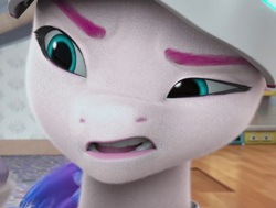 Size: 1100x830 | Tagged: safe, imported from derpibooru, screencap, zipp storm, pegasus, pony, spoiler:my little pony: make your mark, spoiler:my little pony: make your mark chapter 2, spoiler:myms01e07, confused, cropped, female, furrowed brow, g5, hoof done it?, mare, my little pony: make your mark, my little pony: make your mark chapter 2, reaction image, solo, unamused, zipp storm is not amused