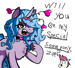 Size: 4560x4168 | Tagged: safe, artist:djsleepyhooves, imported from derpibooru, izzy moonbow, zipp storm, pegasus, pony, unicorn, spoiler:g5, spoiler:my little pony: tell your tale, spoiler:tyts01e44, chest fluff, duo, female, g5, izzyzipp, lesbian, my little pony: tell your tale, secret ad-mare-er, shipping, simple background, white background
