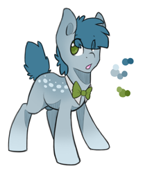 Size: 678x822 | Tagged: safe, artist:sinclair2013, imported from derpibooru, oc, oc only, oc:wallflower, earth pony, pony, bowtie, male, nudity, sheath, simple background, solo, stallion, white background