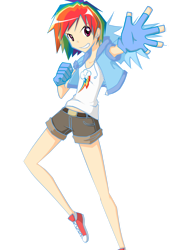 Size: 900x1297 | Tagged: artist needed, source needed, safe, imported from derpibooru, rainbow dash, human, converse, humanized, shoes, simple background, solo, transparent background